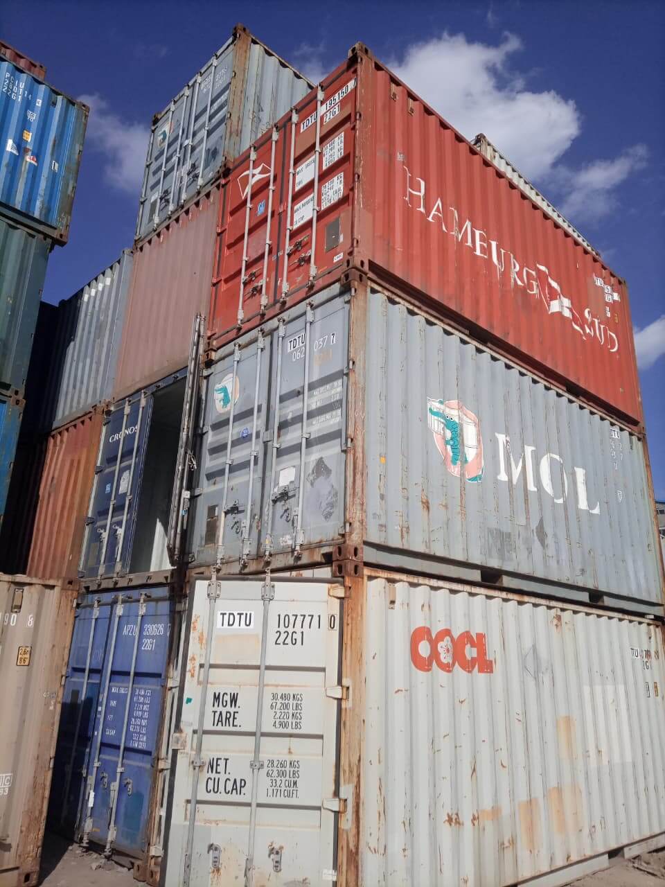 Plain Shipping Containers